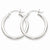 10k White Gold 2.5mm Round Hoop Earrings