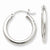 10k White Gold 2.5mm Round Hoop Earrings