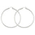 14k White Gold 2.5mm Lightweight Round Hoop Earrings