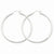 10k White Gold 2.5mm Round Hoop Earrings