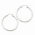 10k White Gold 2.5mm Round Hoop Earrings