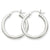 14k Yellow Gold 3mm White Hoop Earrings