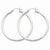 10k White Gold 3mm Round Hoop Earrings