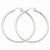 10k White Gold 3mm Round Hoop Earrings