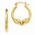 14k Yellow Gold Polished Ram Hoop Earrings