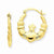 14k Yellow Gold Polished Claddagh Hoop Earrings