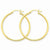 10k Yellow Gold Polished 2mm Round Hoop Earrings