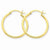 14k Yellow Gold Polished 2mm Round Hoop Earrings