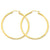 14k Yellow Gold Polished 2.5mm Lightweight Round Hoop Earrings