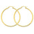 14k Yellow Gold Polished 2.5mm Lightweight Round Hoop Earrings