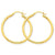 14k Yellow Gold Polished 2.5mm Lightweight Round Hoop Earrings
