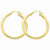 10k Yellow Gold Polished 3mm Round Hoop Earrings