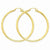14k Yellow Gold Polished 3mm Round Hoop Earrings