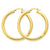 14k Yellow Gold Polished 4mm Lightweight Round Hoop Earrings