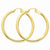 14k Yellow Gold Polished 4mm x 55mm Tube Hoop Earrings
