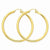 14k Yellow Gold Polished 4mm x 60mm Tube Hoop Earrings