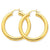14k Yellow Gold Polished 5mm Lightweight Hoop Earrings