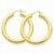 14k Yellow Gold Polished 5mm Tube Hoop Earrings
