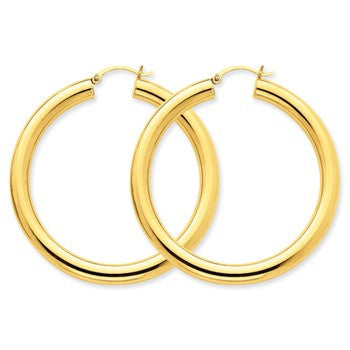 14k Yellow Polished 5mm Lightweight Hoop Earrings