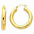 14k Yellow Gold Polished 5mm Tube Hoop Earrings
