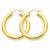 14k Yellow Gold Polished 5mm Tube Hoop Earrings