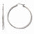 10K White Gold Polished Hinged Hoop Earrings