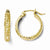 10k Yellow Gold Diamond-cut Hinged Hoop Earrings