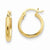 14k Yellow Gold Polished Hoop Earring, Jewelry Earrings