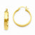 14k Yellow Gold Polished Hoop Earring, Jewelry Earrings