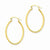 14k Yellow Gold Oval Polished Hoop Earring, Jewelry Earrings