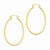 14k Yellow Gold Oval Polished Hoop Earring, Jewelry Earrings