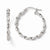 10K White Gold Polished Twisted Hinged Hoop Earrings