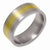 Titanium & 14k Yellow Gold Gold Inlay 8mm Satin Wedding Band