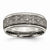 Titanium Ridged Edge 8mm Laser Design Polished & Brushed Wedding Band