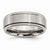 Titanium Ridged Edge 8mm Brushed and Polished Wedding Band