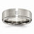 Titanium 8mm Diamond Brushed and Polished Ridged Edge Wedding Band