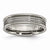 Titanium Grooved and Beaded 6mm Polished Wedding Band