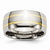 Titanium with 14k Yellow Inlay 11mm Polished Wedding Band