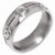 Titanium Circle Design 7mm Polished Wedding Band