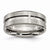 Titanium Grooved 8mm Brushed and Polished Wedding Band