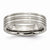 Titanium Grooved 6mm Brushed and Polished Wedding Band