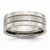 Titanium Grooved 8mm Brushed and Polished Wedding Band