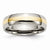 Titanium with 14k Yellow Inlay 6mm Polished Wedding Band