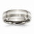 Titanium with Sterling Silver Inlay 6mm Brushed Wedding Band