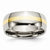 Titanium with 14k Yellow Inlay 8mm Polished Wedding Band