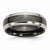 Black Titanium Two-tone 7mm Polished Wedding Band