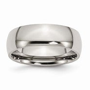 Titanium 7mm Polished Wedding Band