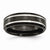 Titanium Black IP-plated Grooved 7mm Wedding Band