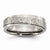 Titanium 6mm Ridged Edge Hammered and Polished Wedding Band