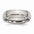Titanium Ridged Edge 6mm Polished Wedding Band